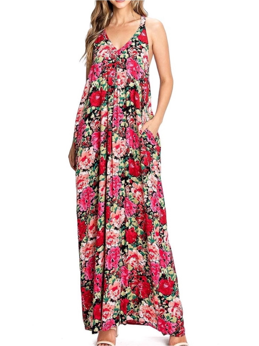 Floral Halter Maxi Dress